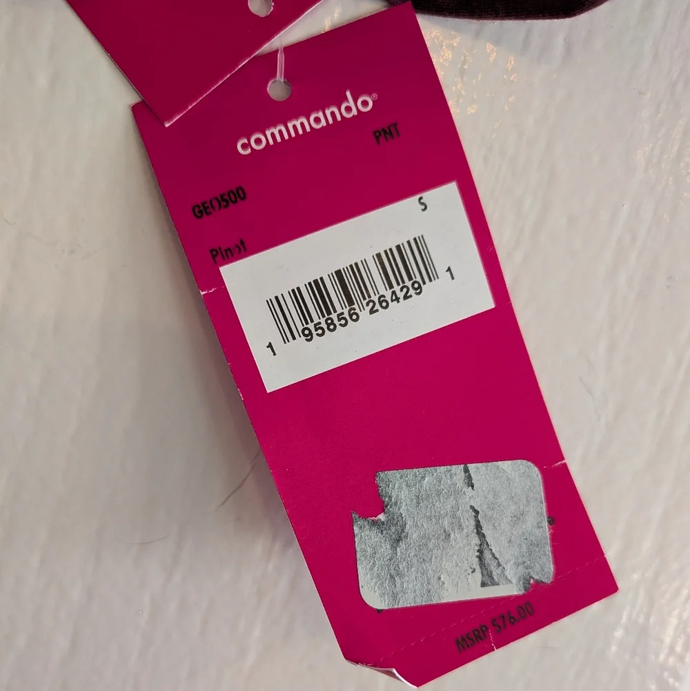 Commando Butter + Lace Bralette Pinot Burgundy Triangle Sheer Unlined Size S NWT